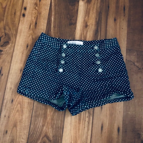 Navy White Polka Dots Shorts - Picture 2 of 6